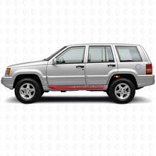 Checkered Curved Side Stripes Vinyl Decal for Jeep Grand Cherokee 1993-1998_3