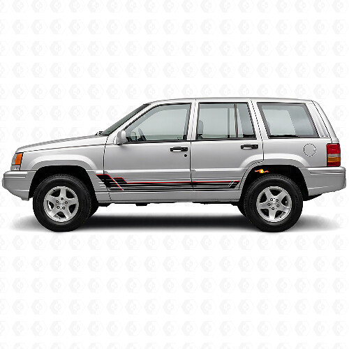 Twin Stripes Doors Vinyl Decal Kit for Jeep Grand Cherokee 1993-1998_1