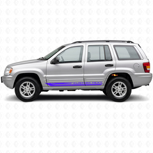 Checkered Curved Side Stripes Vinyl Decal for Jeep Grand Cherokee 1999-2004_2