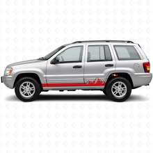 Mountains Thin Stripes Side Vinyl Decal for Jeep Grand Cherokee 1999-2004_3