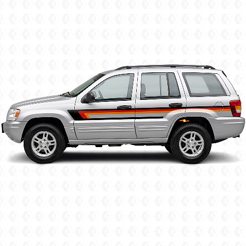 Triple Stripes Door Side Vinyl Decal for Jeep Grand Cherokee 1999-2004_1