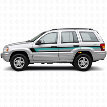 Triple Stripes Door Side Vinyl Decal for Jeep Grand Cherokee 1999-2004_2