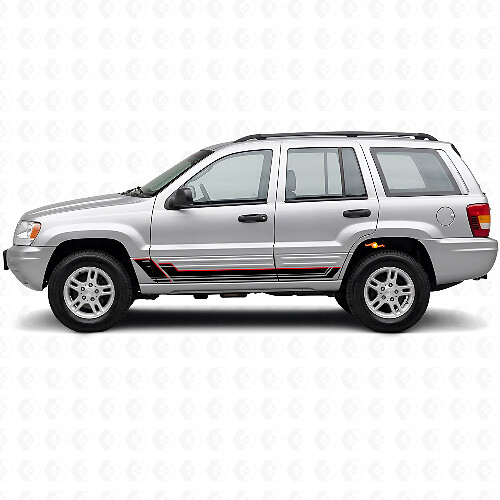 Twin Stripes Doors Vinyl Decal Kit for Jeep Grand Cherokee 1999-2004_1