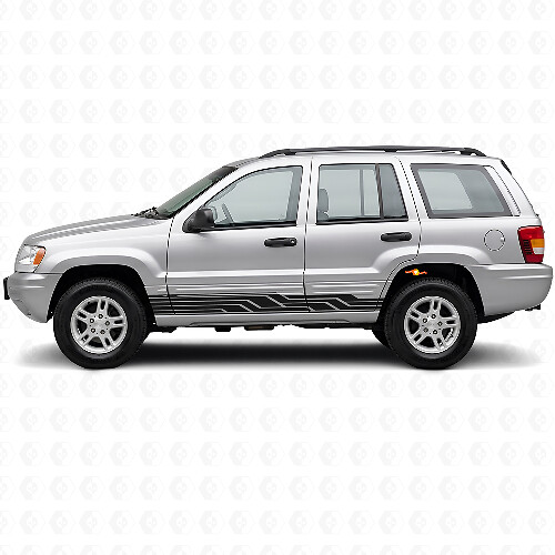 Intertwined Stripes Side Vinyl Decal for Jeep Grand Cherokee 1999-2004
