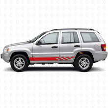 Checkered Stripes Side Vinyl Decal for Jeep Grand Cherokee 1999-2004_3