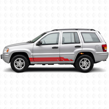 Curved Stripes Side Vinyl Decal Kit for Jeep Grand Cherokee 1999-2004_3