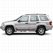 Racing Style Side Stripes Vinyl Decal for Jeep Grand Cherokee 1999-2004_3