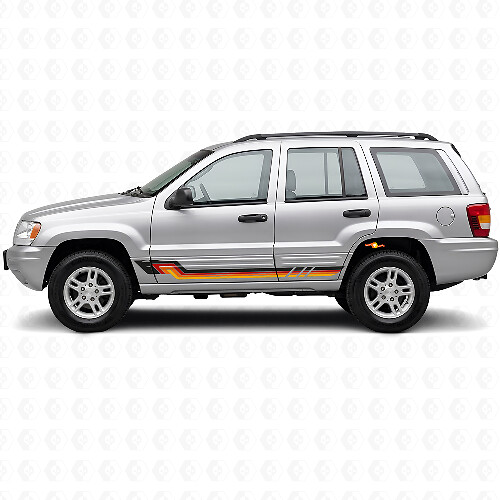 Vintage Style Side Stripes Vinyl Decal for Jeep Grand Cherokee 1999-2004_1