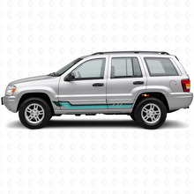 Vintage Style Side Stripes Vinyl Decal for Jeep Grand Cherokee 1999-2004_2