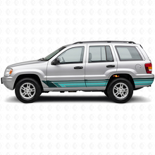 Vintage Straight Stripes Side Vinyl Decal for Jeep Grand Cherokee 1999-2004_2
