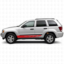 Decorated Side Stripes Vinyl Decal Kit for Jeep Grand Cherokee 2005-2010_3