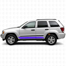 Topographic Style Stripes Side Vinyl Decal for Jeep Grand Cherokee 2005-2010_2