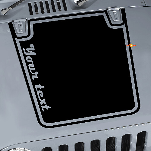 Blackout Graphic Bonnet Vinyl Decal For Jeep Wrangler CJ YJ TJ JK