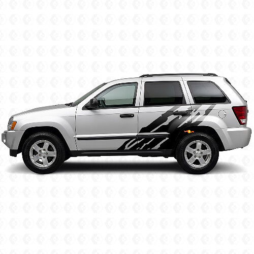 Mud Splash Graphic Side Vinyl Decal for Jeep Grand Cherokee 2005-2010
