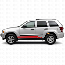 Curved Stripes Side Vinyl Decal Kit for Jeep Grand Cherokee 2005-2010_3