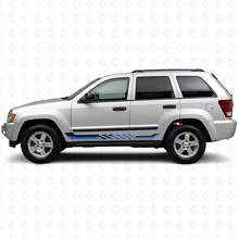 Checkered Flag Side Stripes Vinyl Decal for Jeep Grand Cherokee 2005-2010_2