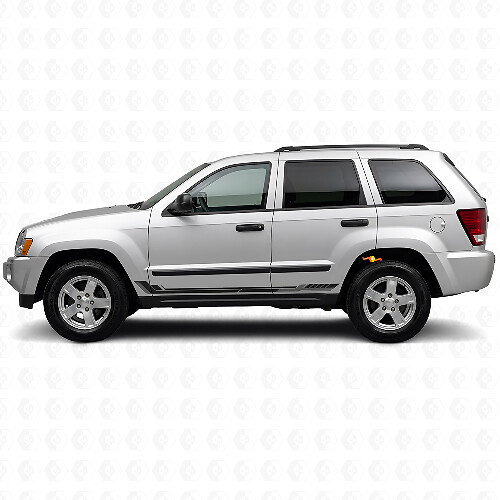 Racing Style Side Stripes Vinyl Decal for Jeep Grand Cherokee 2005-2010