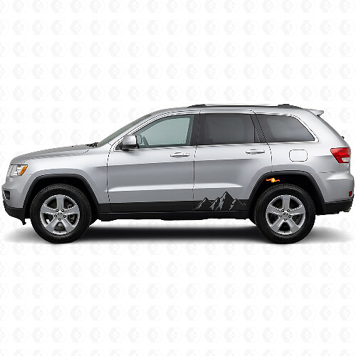 Mountains Wide Stripes Side Vinyl Decal for Jeep Grand Cherokee 2011-2021
