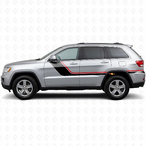 Twin Stripes Side Vinyl Decal for Jeep Grand Cherokee 2011-2021_1