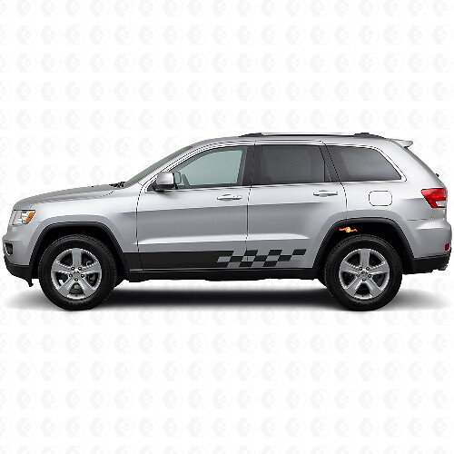 Checkered Stripes Side Vinyl Decal for Jeep Grand Cherokee 2011-2021