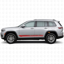Checkered Curved Side Stripes Vinyl Decal for Jeep Grand Cherokee 2021+_3