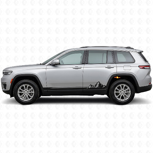 Mountains Thin Stripes Side Vinyl Decal for Jeep Grand Cherokee 2021+