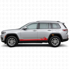 Mountains Thin Stripes Side Vinyl Decal for Jeep Grand Cherokee 2021+_3
