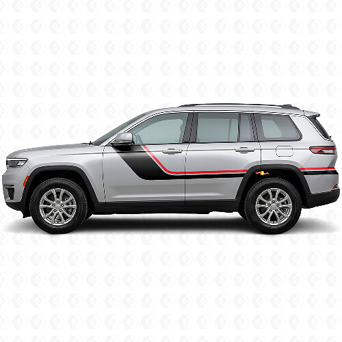 Twin Stripes Side Vinyl Decal for Jeep Grand Cherokee 2021+