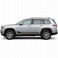 Twin Stripes Rocker Panel Vinyl Decal for Jeep Grand Cherokee 2021+_2