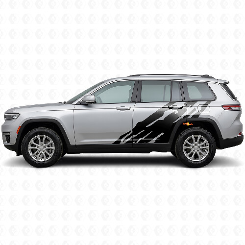 Mud Splash Graphic Side Vinyl Decal for Jeep Grand Cherokee 2021+_1