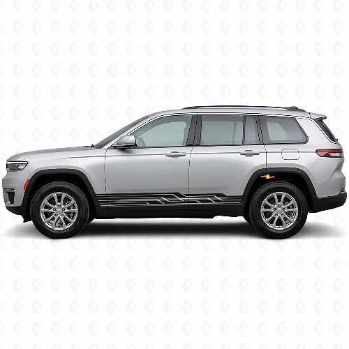Intertwined Stripes Side Vinyl Decal for Jeep Grand Cherokee 2021+
