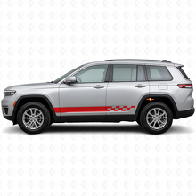 Checkered Stripes Side Vinyl Decal for Jeep Grand Cherokee 2021+_3