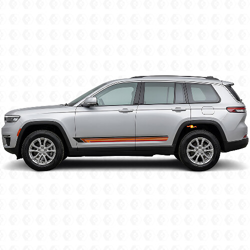 Vintage Straight Stripes Side Vinyl Decal for Jeep Grand Cherokee 2021+