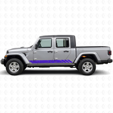 Topographic Style Stripes Side Vinyl Decal for Jeep Gladiator 2020+_2
