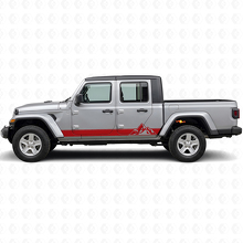 Mountains Style Stripes Side Vinyl Decal for Jeep Gladiator 2020+_3