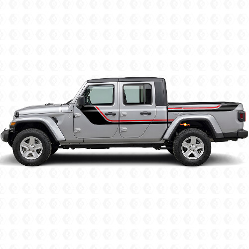 Twin Stripes Side Vinyl Decal for Jeep Gladiator 2020+