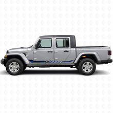 Checkered Flag Side Stripes Vinyl Decal for Jeep Gladiator 2020+_2