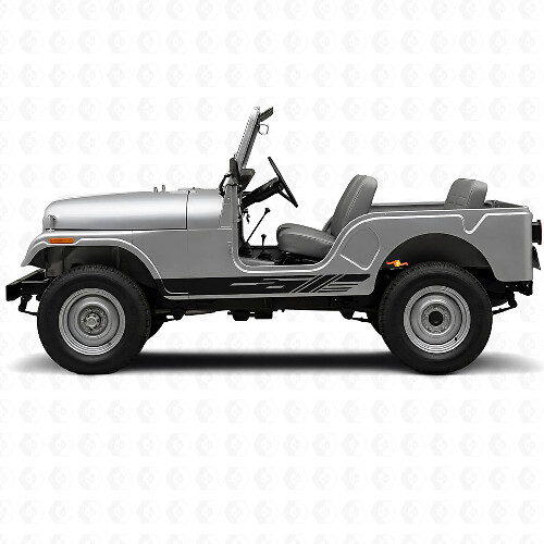 Decorated Side Stripes Vinyl Decal Kit for Jeep CJ-5 1955-1983_1