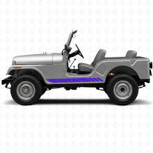 Topographic Style Stripes Side Vinyl Decal for Jeep CJ-5 1955-1983_2