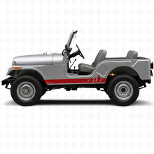 Mountains Wide Stripes Side Vinyl Decal for Jeep CJ-5 1955-1983_3