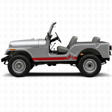 Mountains Style Stripes Side Vinyl Decal for Jeep CJ-5 1955-1983_2