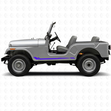 Honeycomb Stripes Side Vinyl Decal for Jeep CJ-5 1955-1983_2