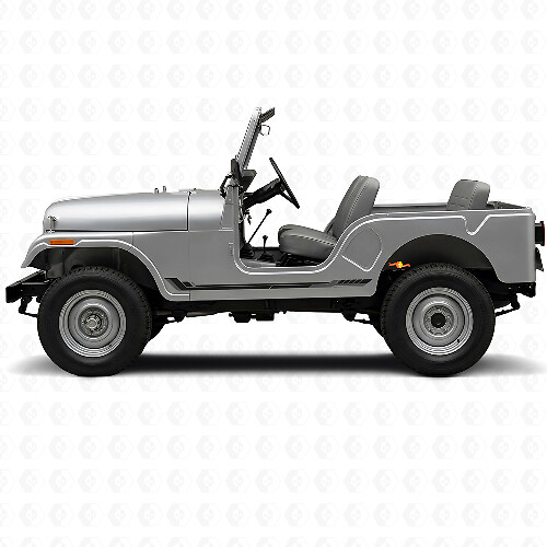 Racing Style Side Stripes Vinyl Decal for Jeep CJ-5 1955-1983_1