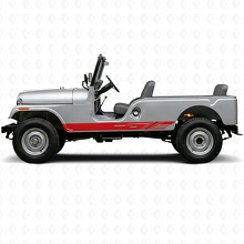 Decorated Side Stripes Vinyl Decal Kit for Jeep CJ-6 1955-1975_3