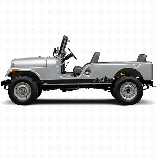 Mountains Wide Stripes Side Vinyl Decal for Jeep CJ-6 1955-1975