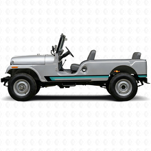 Triple Stripes Door Side Vinyl Decal for Jeep CJ-6 1955-1975_2