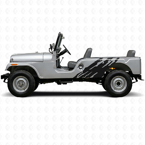Mud Splash Graphic Side Vinyl Decal for Jeep CJ-6 1955-1975_1