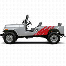 Mud Splash Graphic Side Vinyl Decal for Jeep CJ-6 1955-1975_3