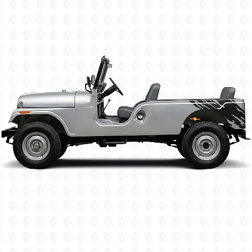 Mud Splash Graphic Rear Side Vinyl Decal for Jeep CJ-6 1955-1975_1