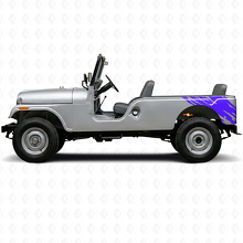 Mud Splash Graphic Rear Side Vinyl Decal for Jeep CJ-6 1955-1975_2